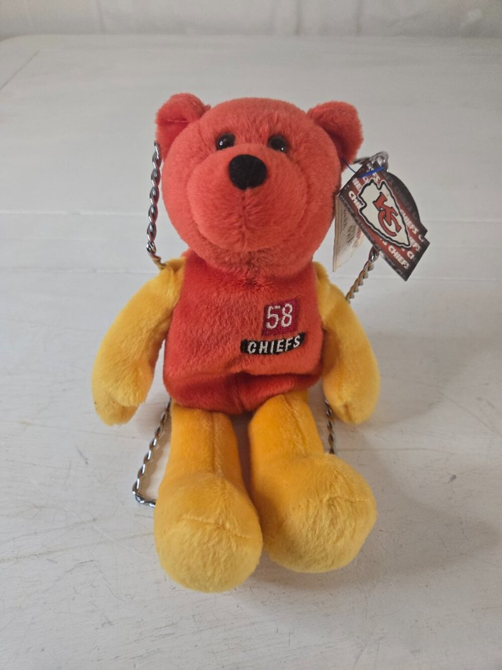 NFL KC Chiefs Derrick Thomas #58 Beanie Bear Plush Limited Treasures 1999